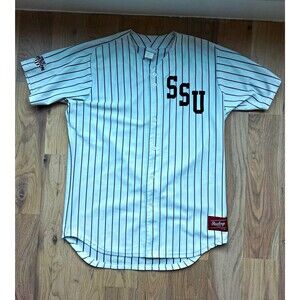 Vintage Rawlings Shawnee State University SSU Baseball Jersey #14 XL Pinstripe